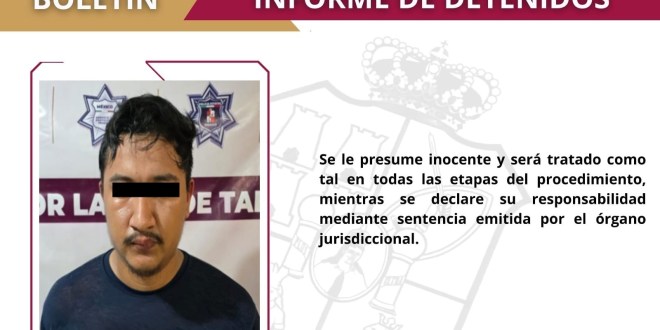 Detiene la FIRT Olmeca masculino por delitos contra la salud