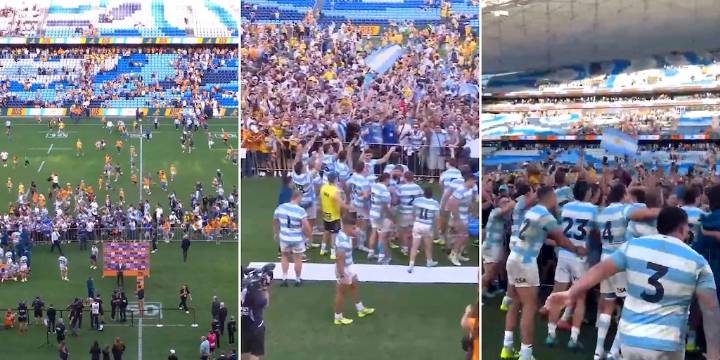 Polémica, final apretado e invasión de campo de los fanáticos argentinos: los últimos instantes del triunfo de Los Pumas ante Australia