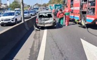 A la altura de Liniers. Un choque en cadena paralizó el tránsito en General Paz y dejó tres heridos