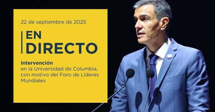 Pedro Sánchez interviene en el Foro de Líderes Mundiales