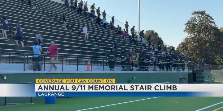 LaGrange firefighters, residents climb stairs to remember and honor 9/11