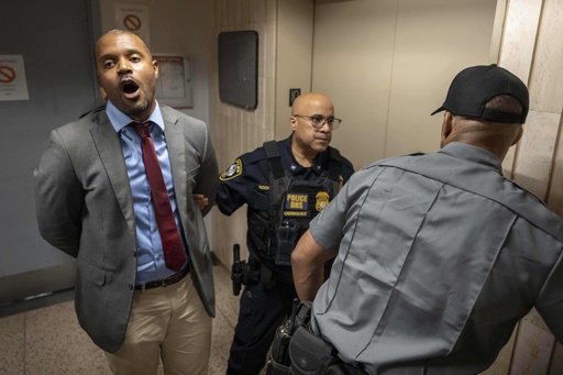 Elected officials and dozens of protesters are arrested at Manhattan immigration holding facility