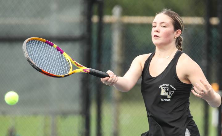 Underdog Hopewell Valley girls tennis earns CJG2 1st rd. road win at Delran