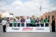 Avanzan obras sociales, entrega alcalde pavimentación en la colonia Loma Blanca de Saltillo