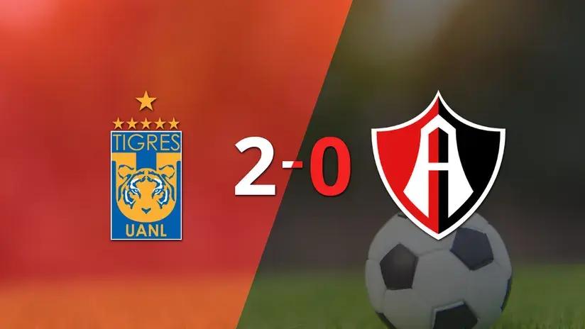 Liga MX: Tigres marcó dos veces en la victoria ante Atlas en el estadio el Volcán