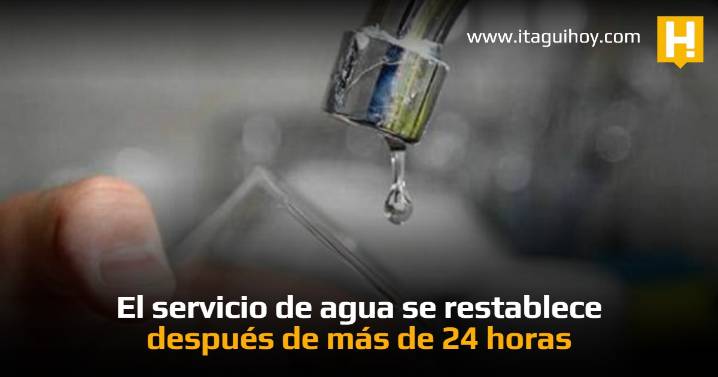 El servicio de agua se restablece después de más de 24 horas