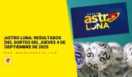 Astro Luna: resultados del sorteo del jueves 4 de septiembre de 2025