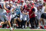 Alabama's Ty Simpson reacts to 382-yard, 4-TD performance against Wisconsin; Kalen DeBoer talks drops