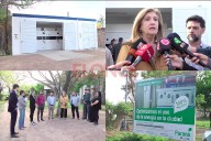Romero recorrió la obra eléctrica en Toma Nueva de Paraná