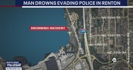 One person drowns evading police in Renton, WA