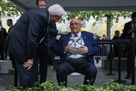 Photos: Rudy Giuliani appears at 9/11 ceremony in brace after being 'seriously injured' in crash