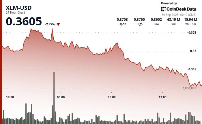 Stellar’s XLM Slips 4% as Institutional Selling Weighs on Market
