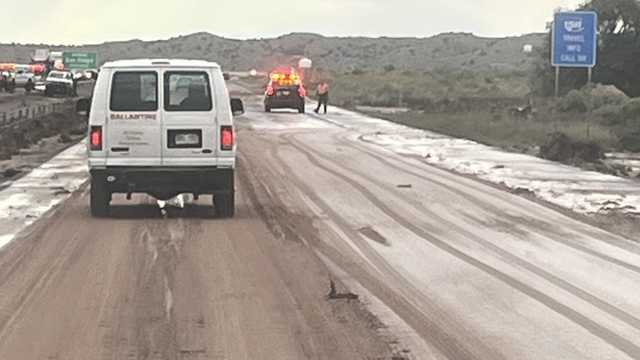 Bridge flooding impacts Rail Runner near Bernalillo