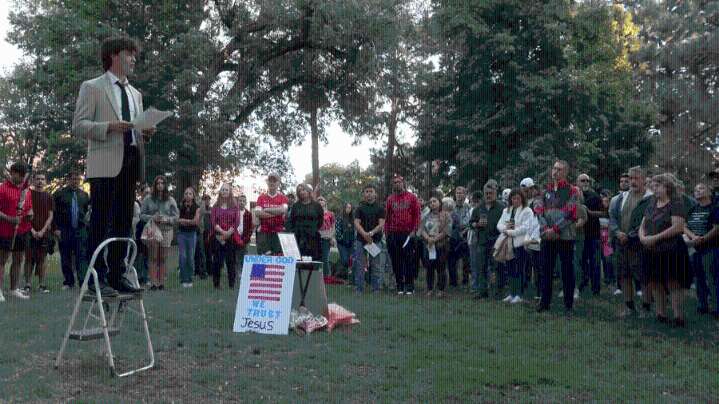 Hundreds gathered for Charlie Kirk memorial in Albuquerque