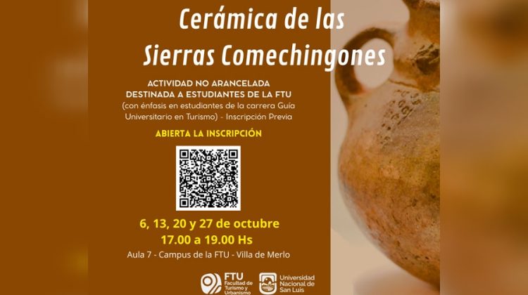 Dictarán el taller Territorio e identidad: cerámica de las Sierras Comechingones