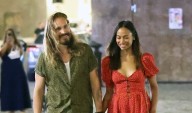 Zoe Saldana & Husband Marco Perego Look So In Love During Family Outing in Rome 