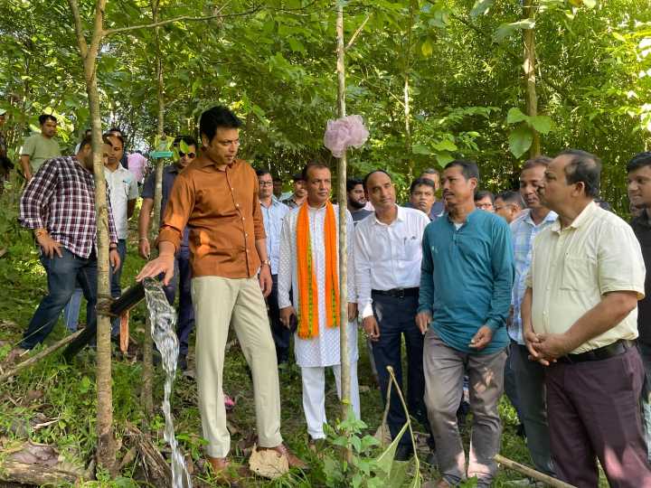 MP Biplab Kumar Deb reviews implementation of govt schemes at Jirania