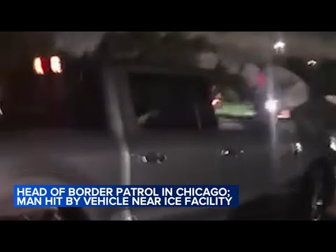 Protester hit by pickup truck near suburban Chicago ICE facility