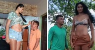 Woman 6’9” Married To 5’4” Man Shrugs Off Trolls Who Mock Their Height Gap