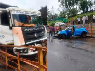 Belthangady: Car driver seriously injured in collision with tipper