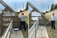 Ted Cruz paints over 'deranged' anti-Charlie Kirk vandalism in Houston: 'Erasing evil'
