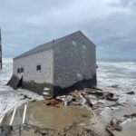 Another beachfront stilt house collapses into the surf on the Outer Banks