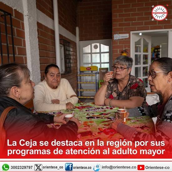 La Ceja se destaca en la región por sus programas de atención al adulto mayor