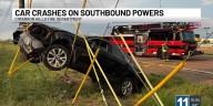 Car crash closes two lanes of southbound Powers