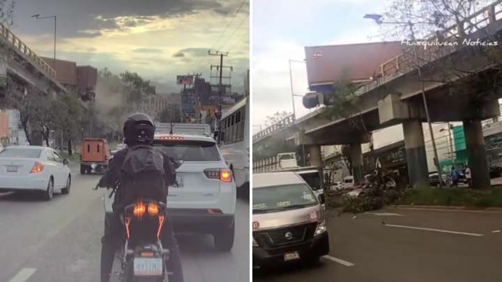Tráiler de Doble Remolque Queda Colgando de Puente en Naucalpan, Edomex, ¿Qué Pasó?