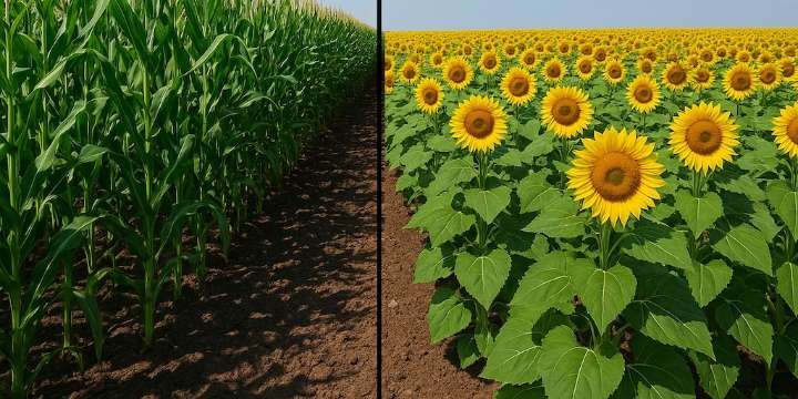 Las lluvias demoraron la siembra de girasol y la cosecha de maíz