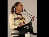 Sheinbaum reúne a 50 mil personas en primer día de gira