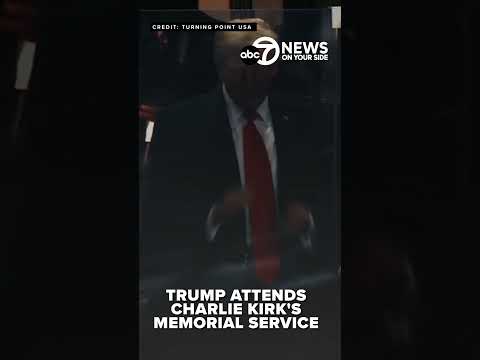 President Trump shows his support at Charlie Kirk's memorial service