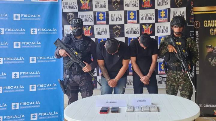 Caen dos hombres que extorsionaban a una familia del Casanare: le exigian altas sumas de dinero a cambio de no atentar contra sus vidas