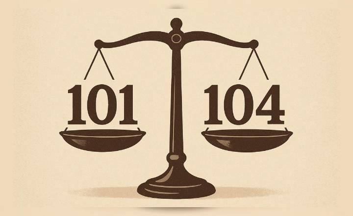 101 no es mayor que 104, por Alfonso López Chau Nava