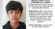 Se busca a Miguel Ángel Ortiz Cardona de 14 años