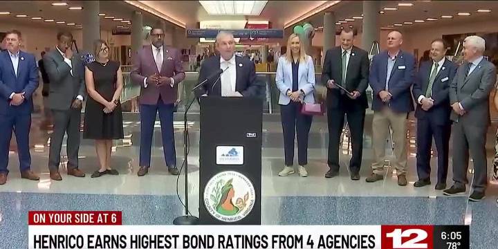 Henrico earns highest bond rating from 4 agencies