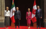 Recibe Sheinbaum a Carney en Palacio Nacional