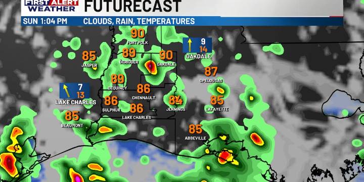 FIRST ALERT FORECAST: Humidity returns Sunday, some spotty storms possible