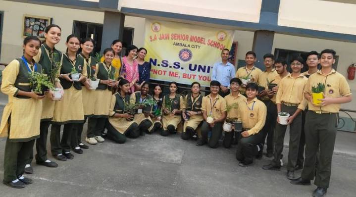 NSS Foundation Day celebrated at SA Jain Senior Model School, Ambala