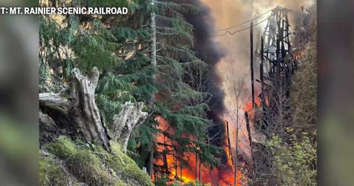 Historic Mt. Rainier railroad bridge demolished after suspected arson