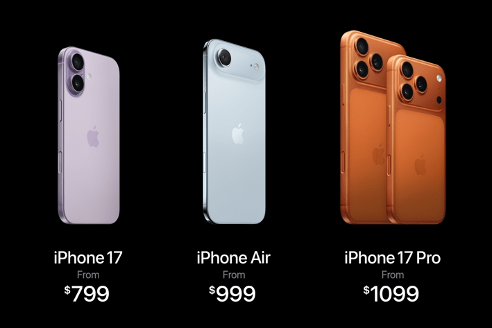 Apple Unveils iPhone 17, iPhone Air: Pricing, Release Date Announced