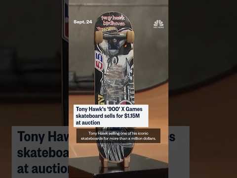 Tony Hawk's '900' X Games skateboard sells for $1.15 million at auction