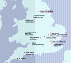 Map shows the twelve ‘new towns’ that could be built under Labour