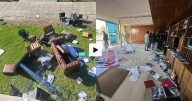 Incidentes en protesta estudiantil en la Usach: destrozos y objetos lanzados desde oficina de rector