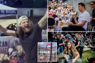 Mystery man in crowd at Charlie Kirk shooting seen cheering and looking back