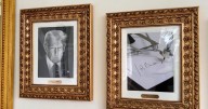 Trump exhibe retratos de todos los presidentes de EE.UU. y reemplaza el de Joe Biden por una firma