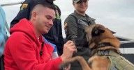Emotivo reencuentro entre patrullero y su perro antinarcóticos: llevaba un mes desaparecido