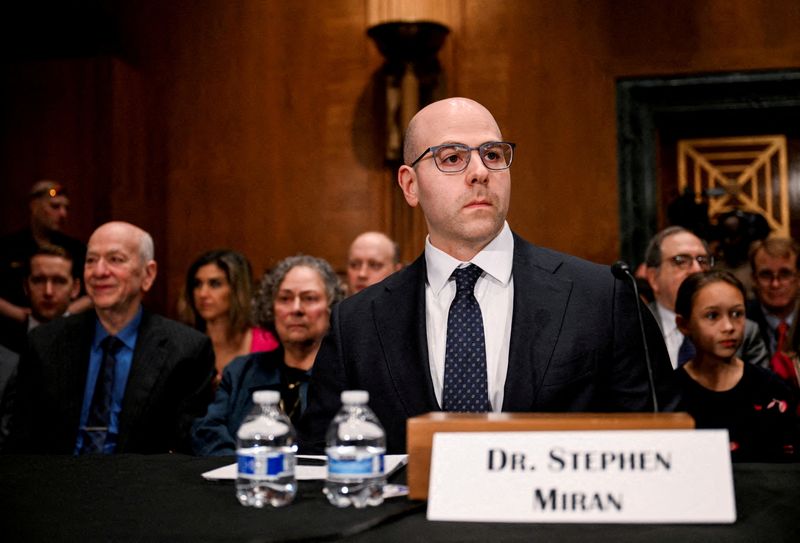 Miran may not be at Fed's rate-setting table next week, lawmakers say