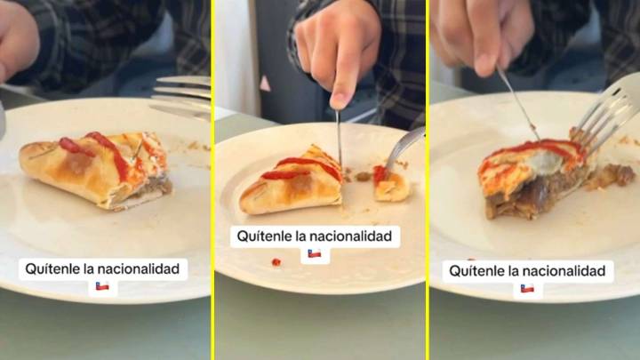 ¿Cómo se come la empanada de pino?: Chileno se hace viral tras hacerlo con ketchup y cubiertos