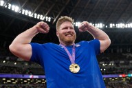 Ryan Crouser beats injury and wins his third world shot put title to go with three Olympics golds